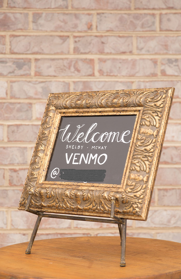 WEDDING CHALKBOARDS Gold Framed Chalkboard Bronze Copper Decor