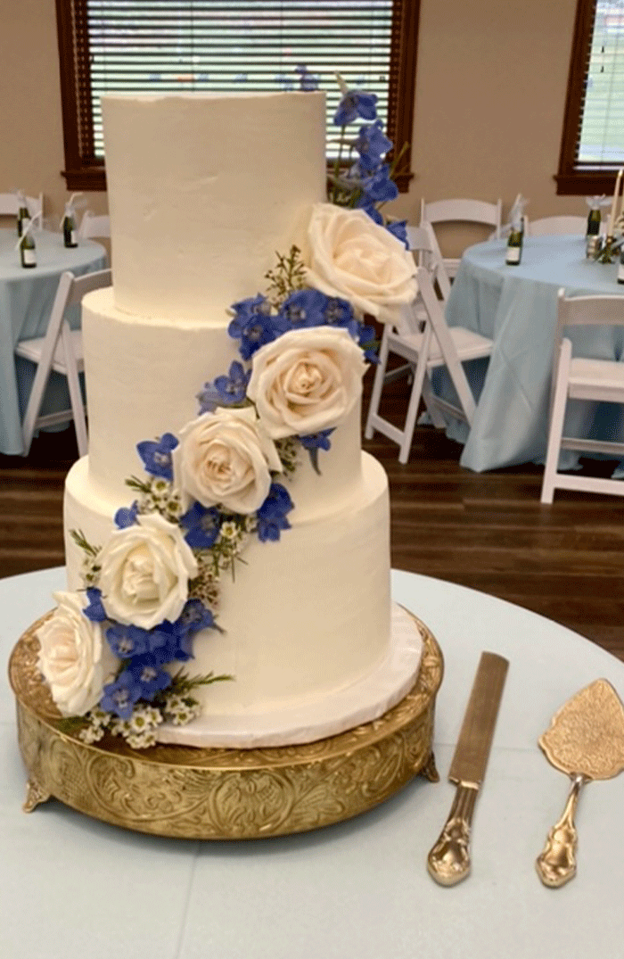 Navy blue deals cake stand